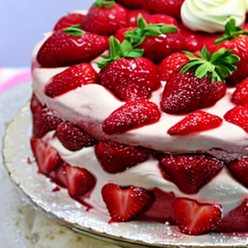 Prompt: Strawberry Cake, 100%