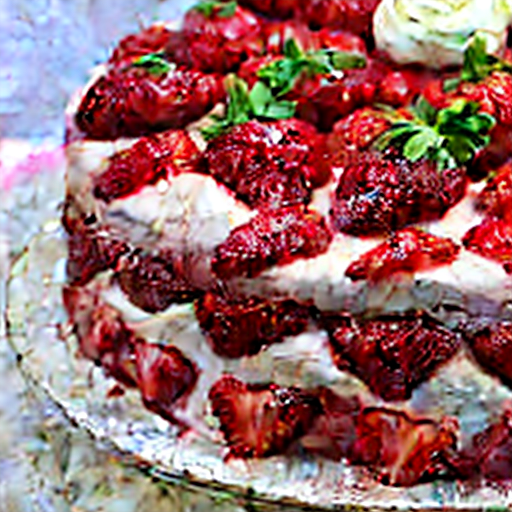 Prompt: Strawberry Cake, 80%