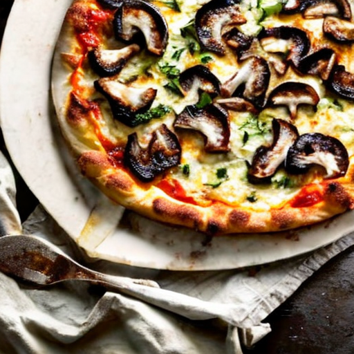 Prompt: Pizza Funghi, 100%